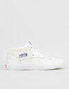 Vans Half Cab Pro Skate Shoes - (Leather) White