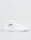 Vans Half Cab Pro Skate Shoes - (Leather) White