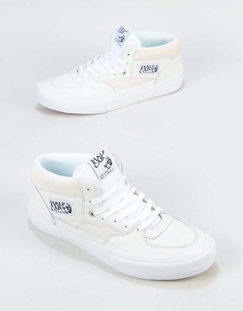 Vans Half Cab Pro Skate Shoes - (Leather) White
