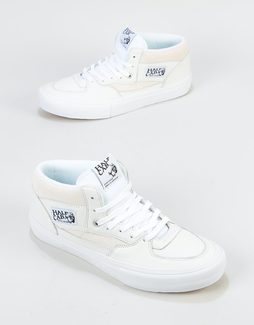 Vans Half Cab Pro Skate Shoes - (Leather) White