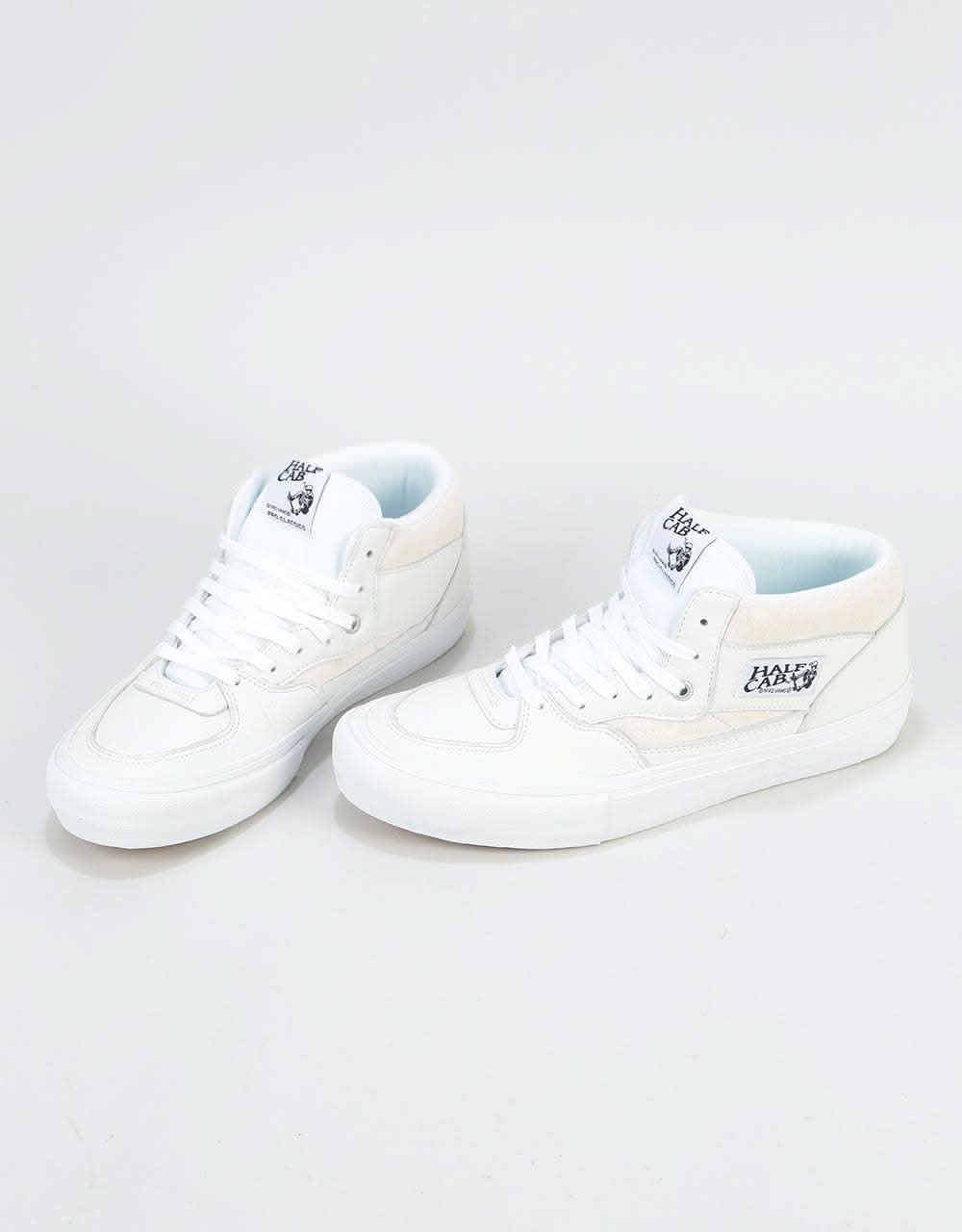 Vans Half Cab Pro Skate Shoes - (Leather) White
