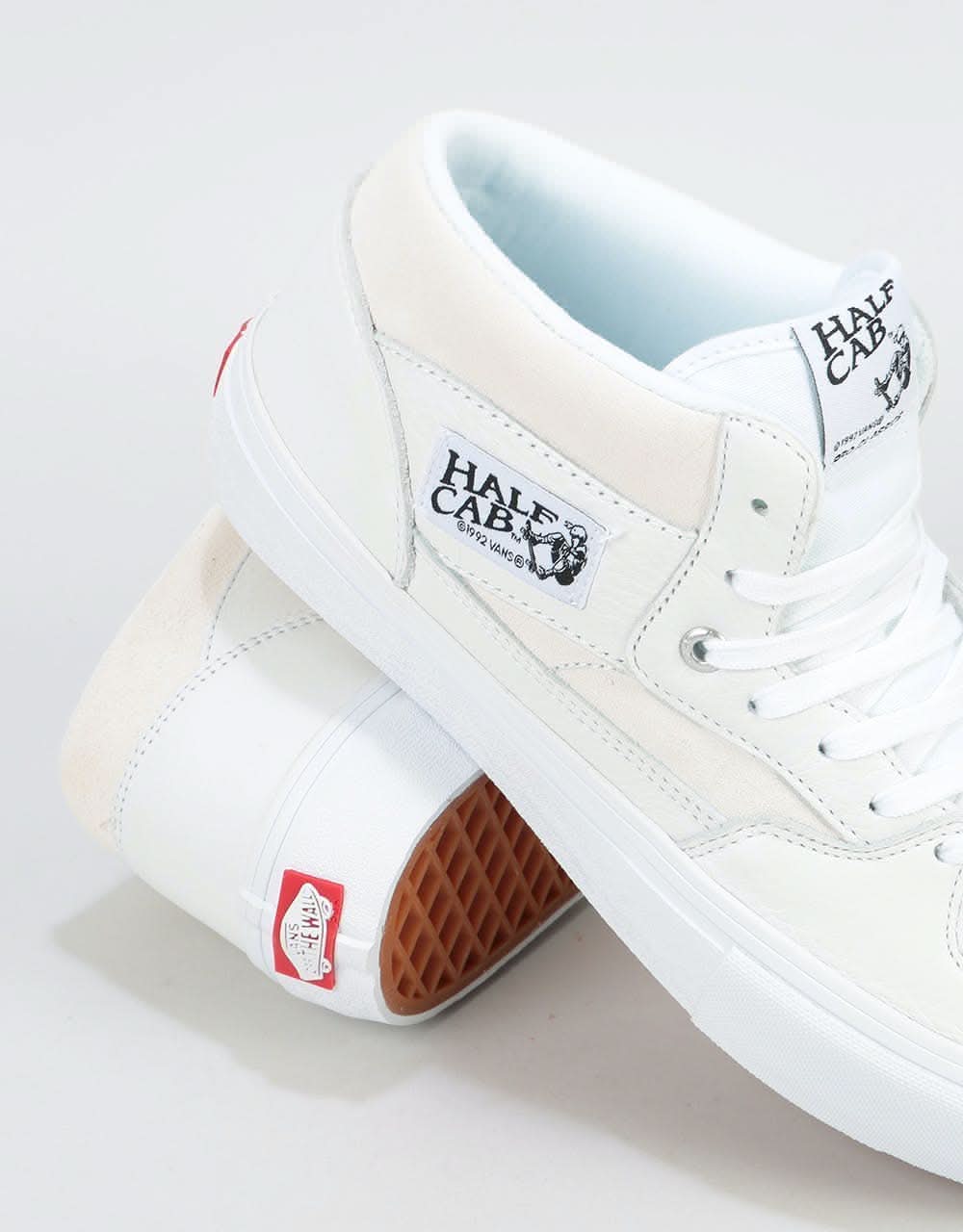 Vans Half Cab Pro Skate Shoes - (Leather) White