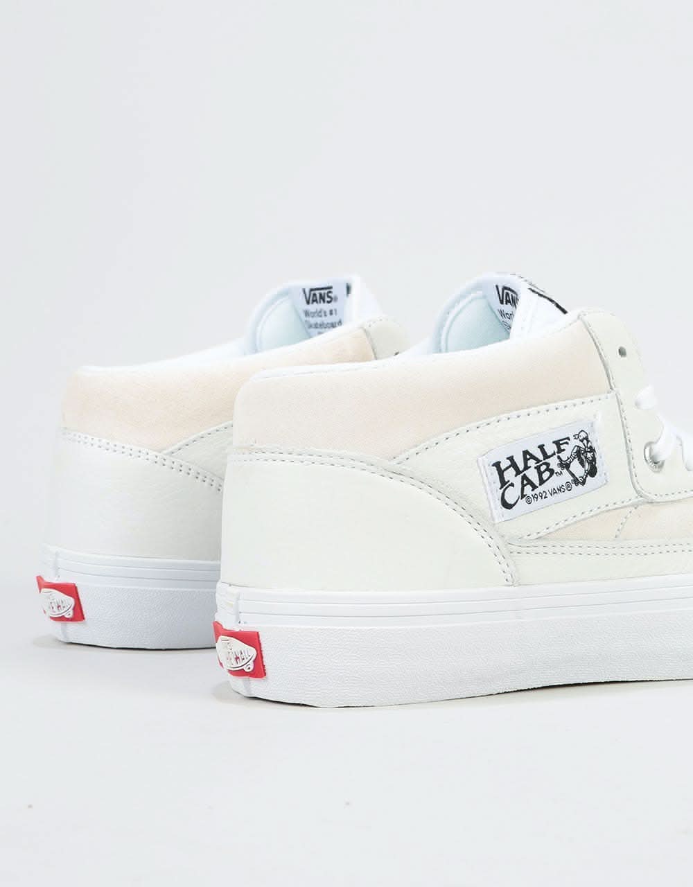 Vans Half Cab Pro Skate Shoes - (Leather) White
