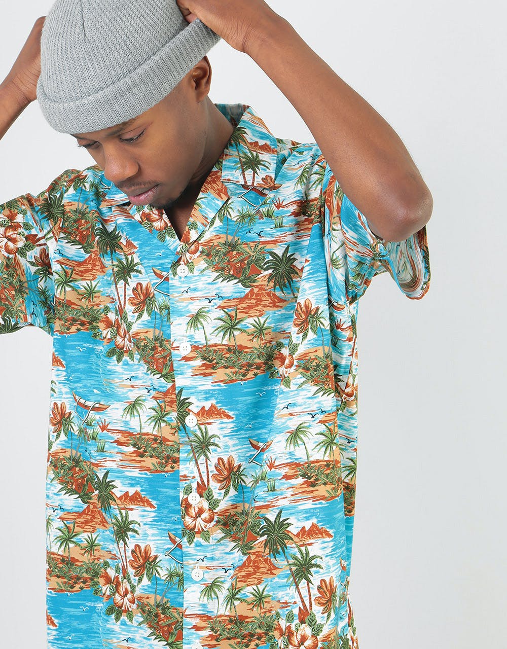 Dickies Blossvale Revere Collar Shirt - Ocean