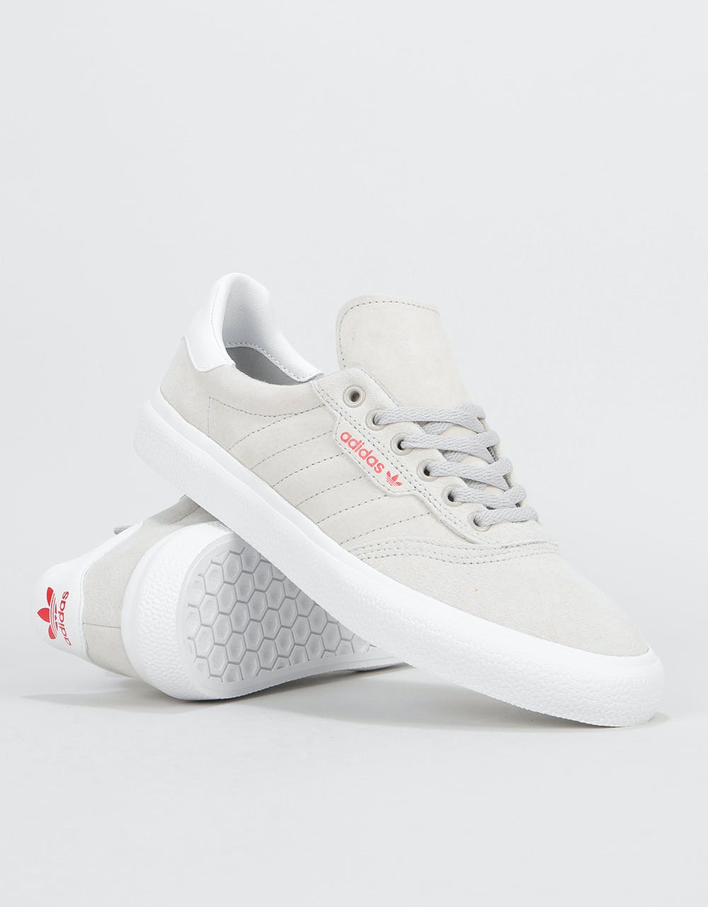 Adidas 3MC Skate Shoes - Grey/White/Scarlet