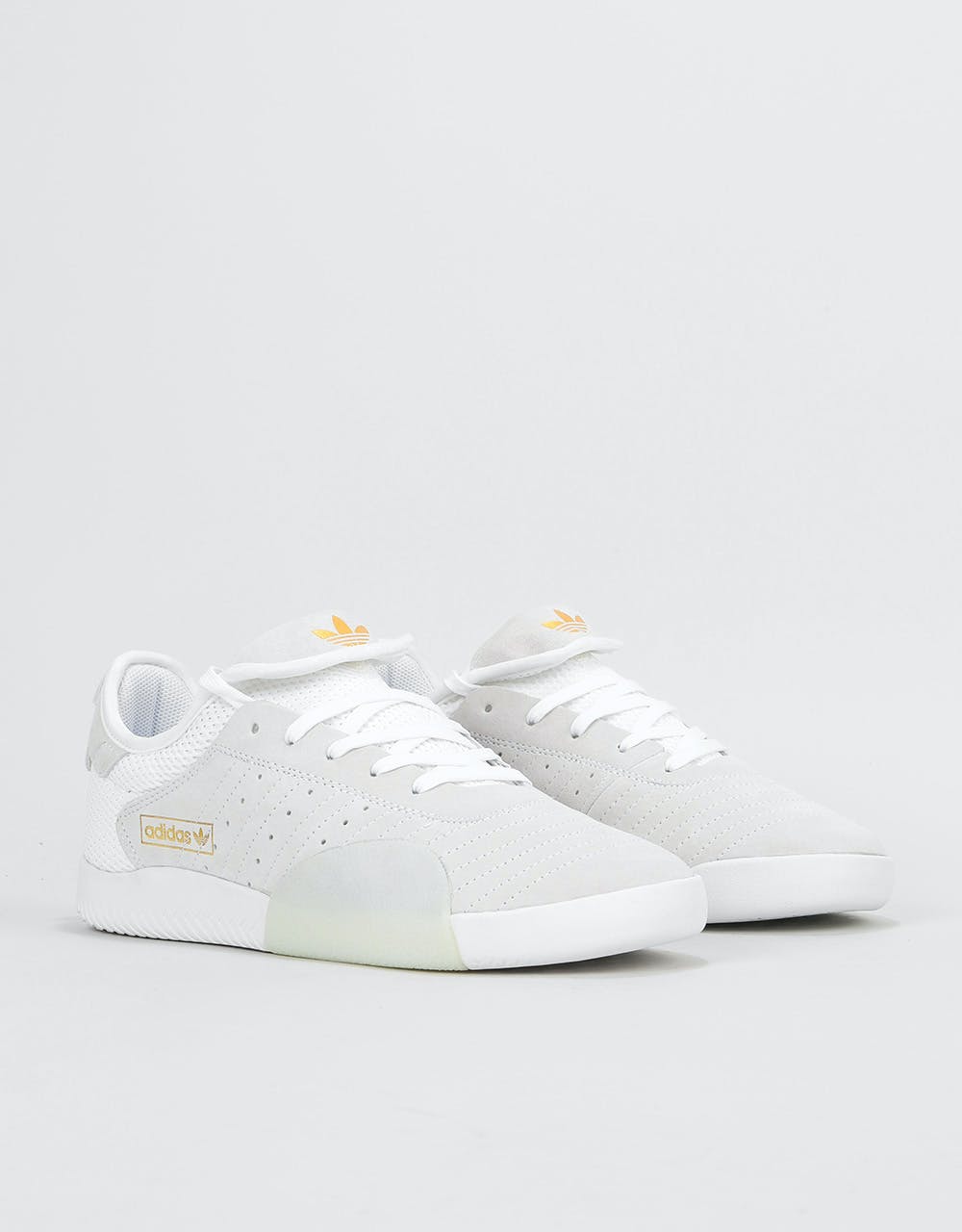 Adidas 3ST.003 Skate Shoes - White/Blue Tint/Gold Metallic