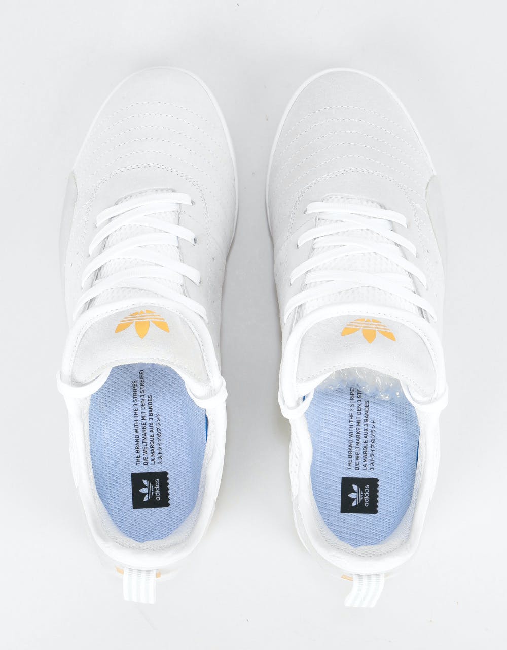 Adidas 3ST.003 Skate Shoes - White/Blue Tint/Gold Metallic