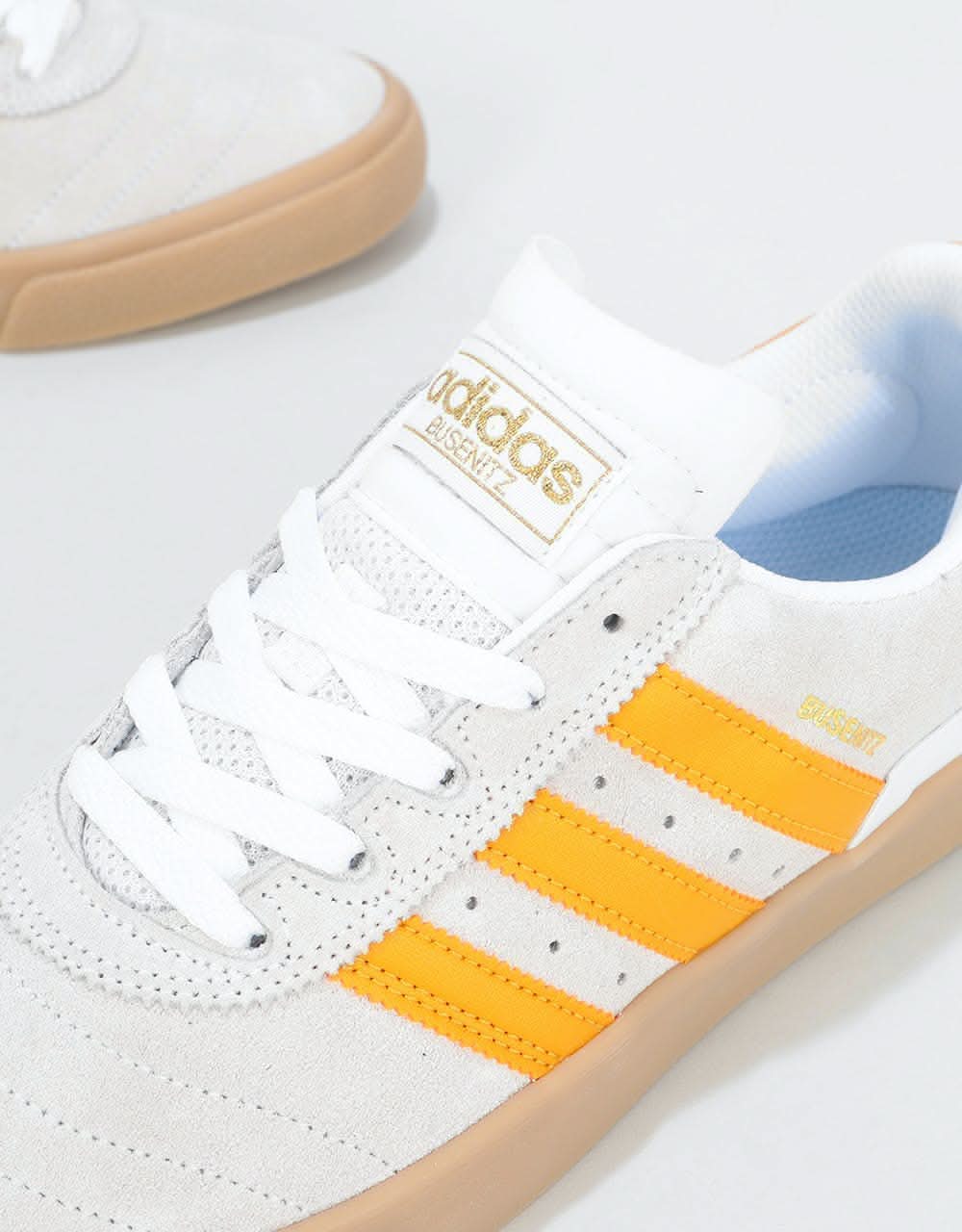 Adidas Busenitz Vulc Skate Shoes - White/Tactile Yellow/Gum
