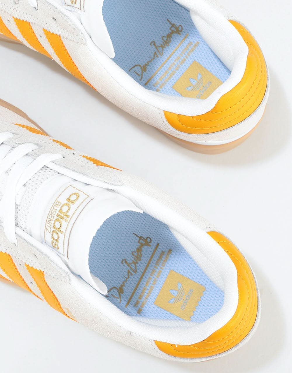 Adidas Busenitz Vulc Skate Shoes - White/Tactile Yellow/Gum