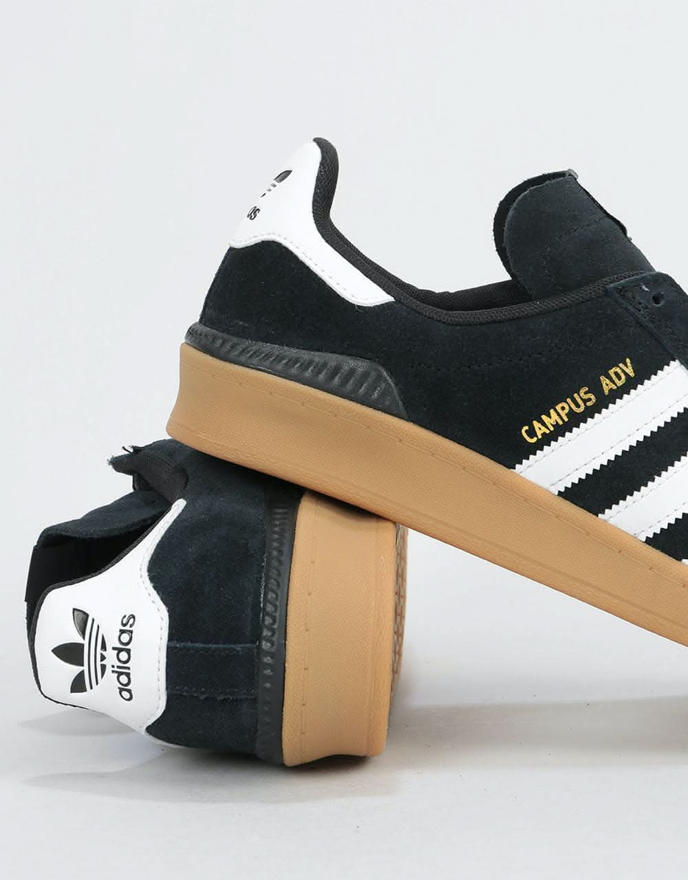 Adidas Campus ADV Skate Shoes - Core Black/White/Gum