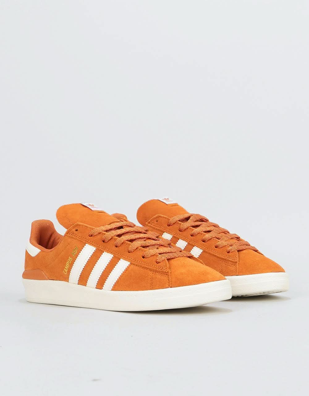 Adidas Campus ADV Skate Shoes - Tech Copper/Chalk White/Gold Metallic