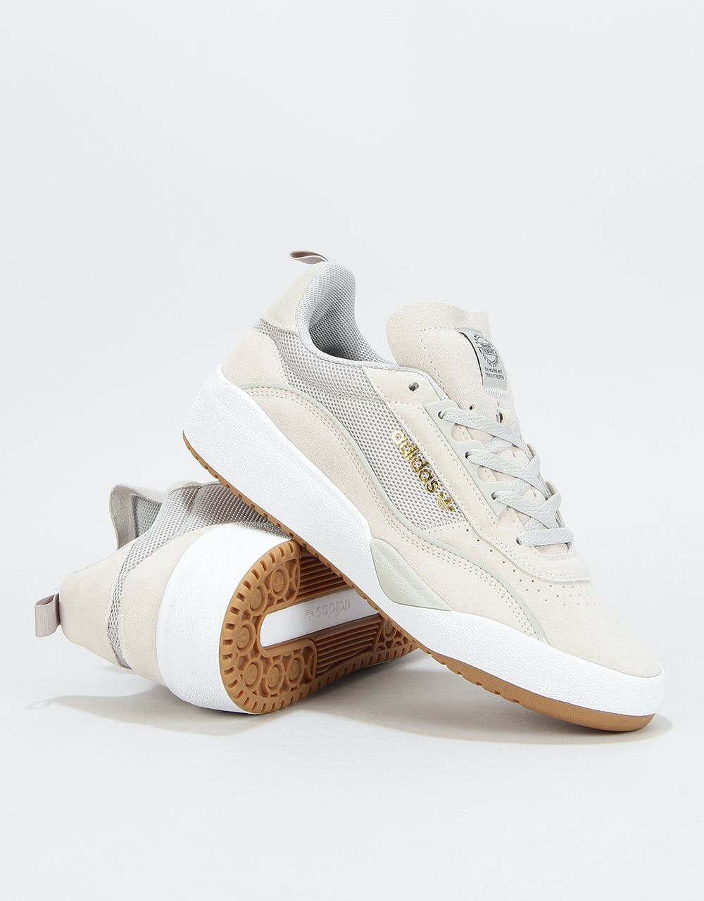 Adidas Liberty Cup Skate Shoes - White/Gum/Gold Metallic