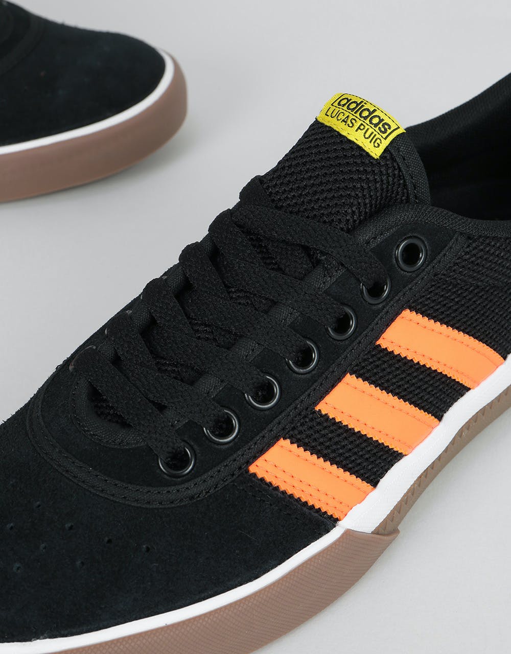 Adidas Lucas Premiere Skate Shoes - Core Black/Solar Orange/White