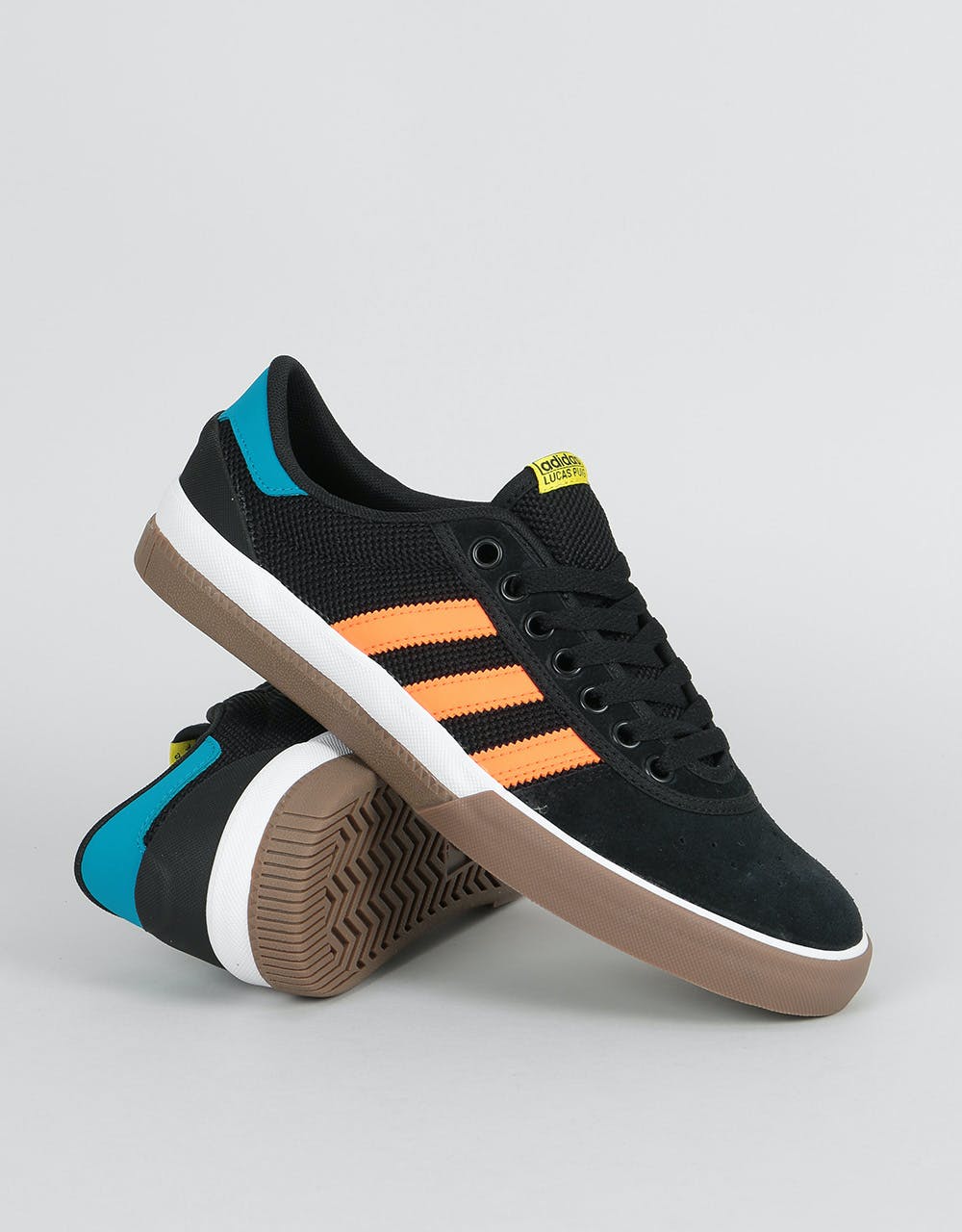 Adidas Lucas Premiere Skate Shoes - Core Black/Solar Orange/White