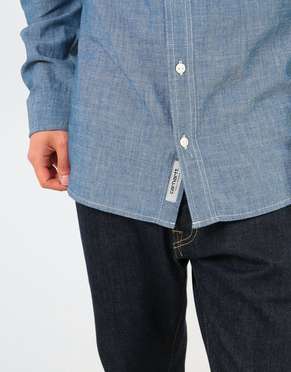 Carhartt WIP L/S Clink Shirt - Blue (Rinsed)