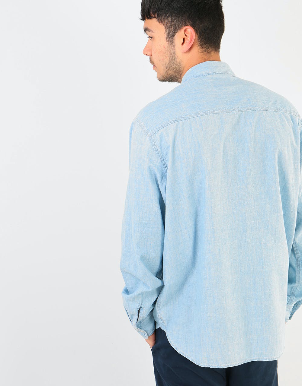 Carhartt WIP L/S Clink Shirt - Blue (Stone Bleached)