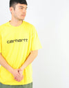 Carhartt WIP S/S Script T-Shirt - Primula/Black