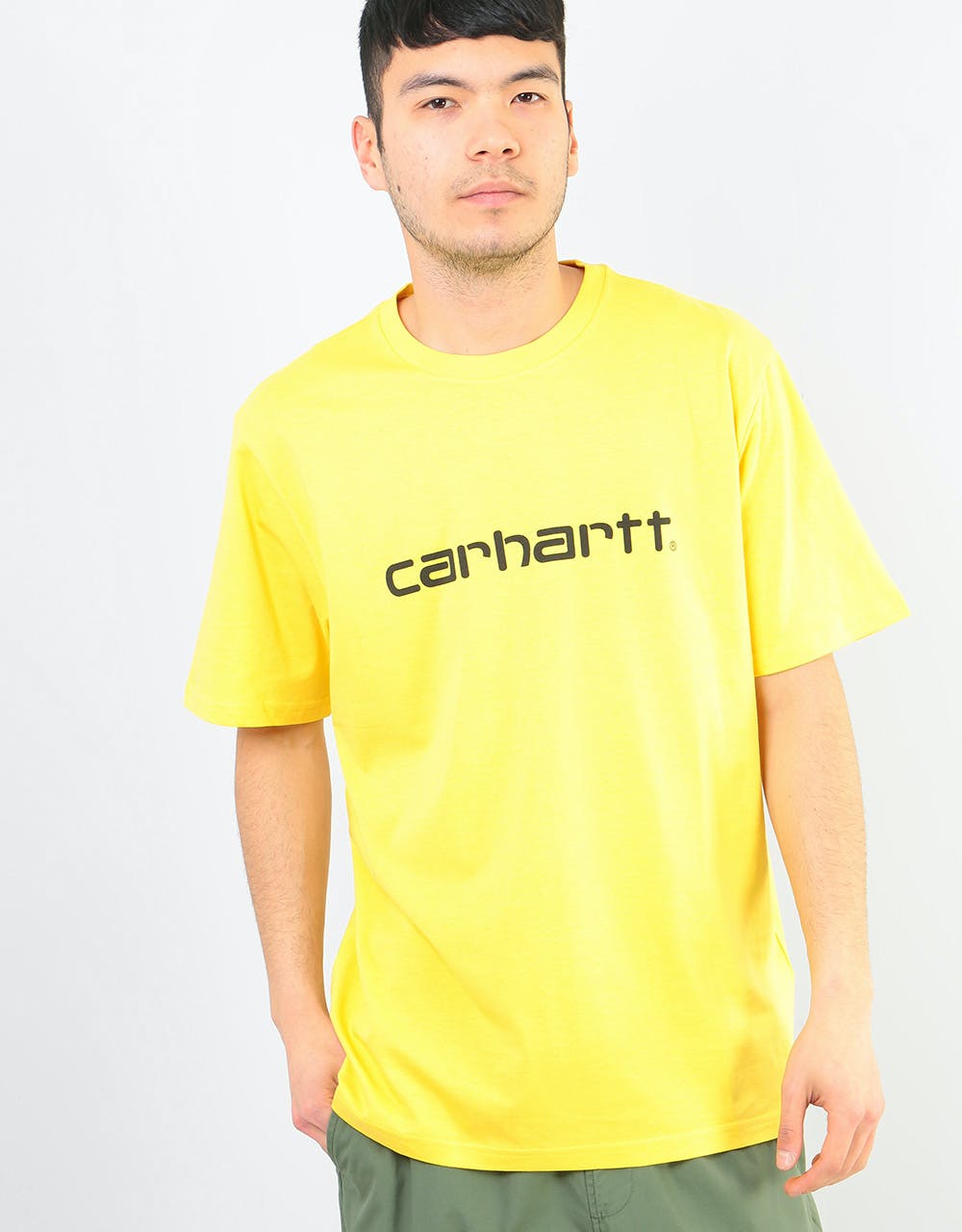Carhartt WIP S/S Script T-Shirt - Primula/Black