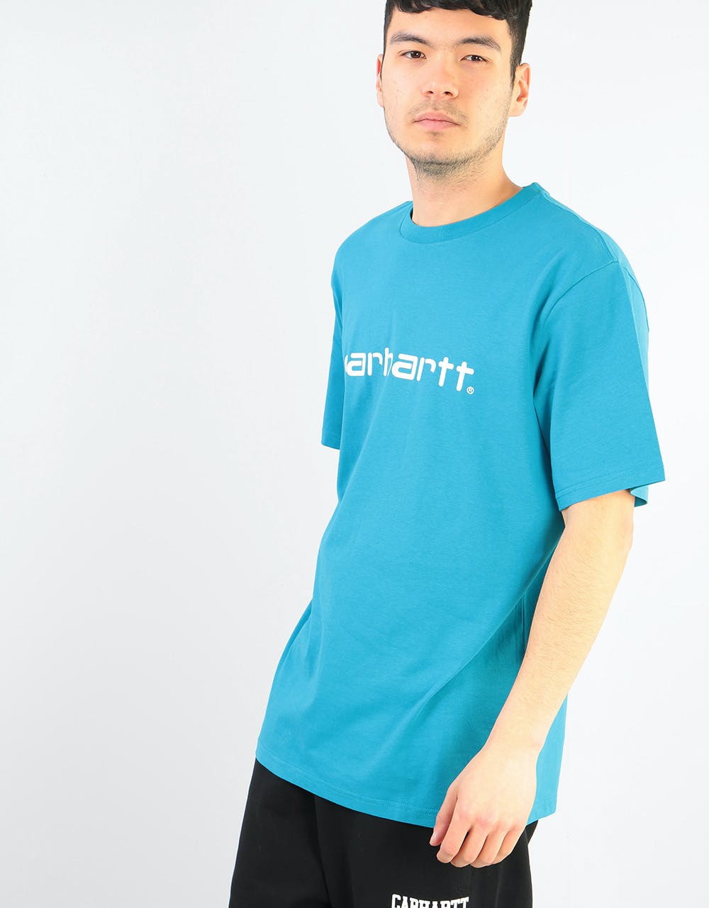 Carhartt WIP S/S Script T-Shirt - Pizol/White