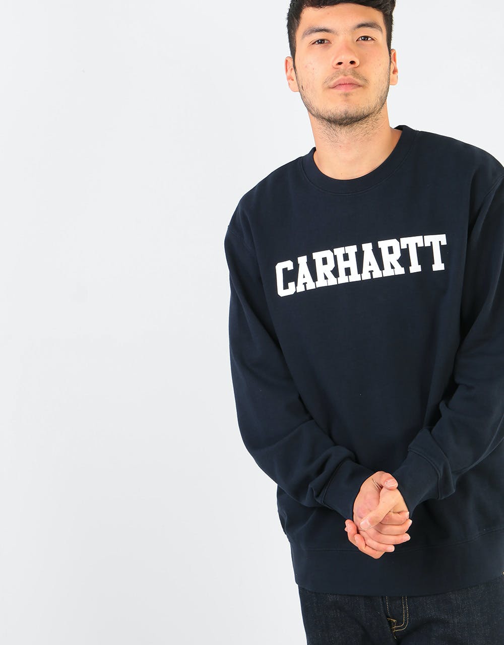 Carhartt WIP College Sweatshirt - Dark Navy/White