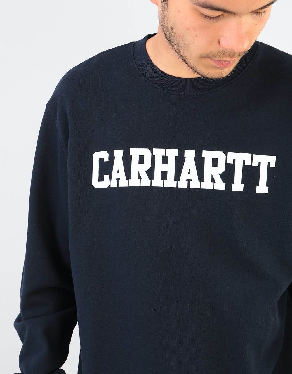 Carhartt WIP College Sweatshirt - Dark Navy/White