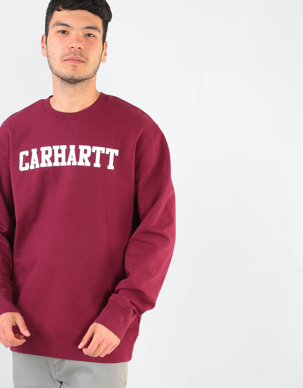 Carhartt WIP College Sweatshirt - Mulberry/White