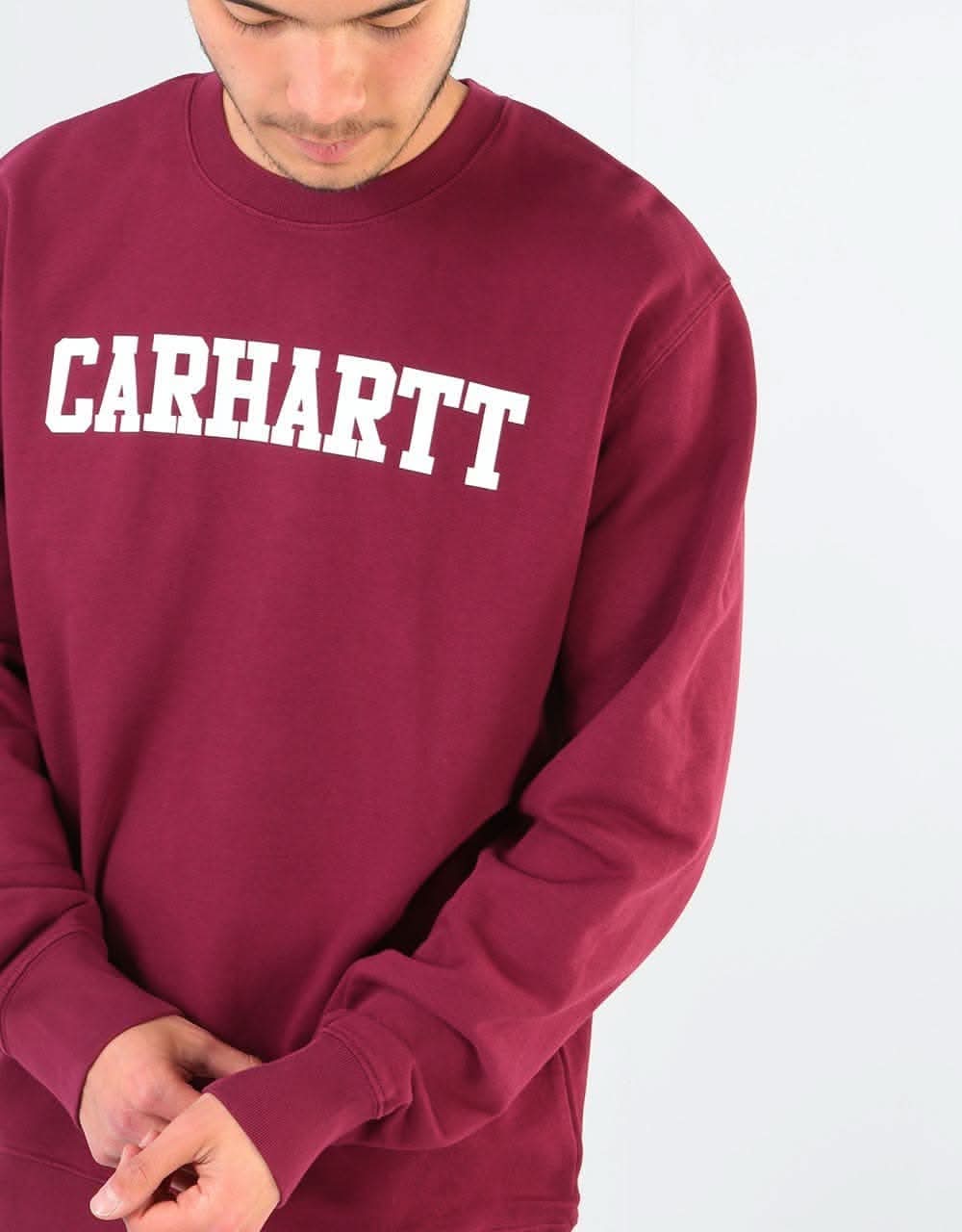 Carhartt WIP College Sweatshirt - Mulberry/White