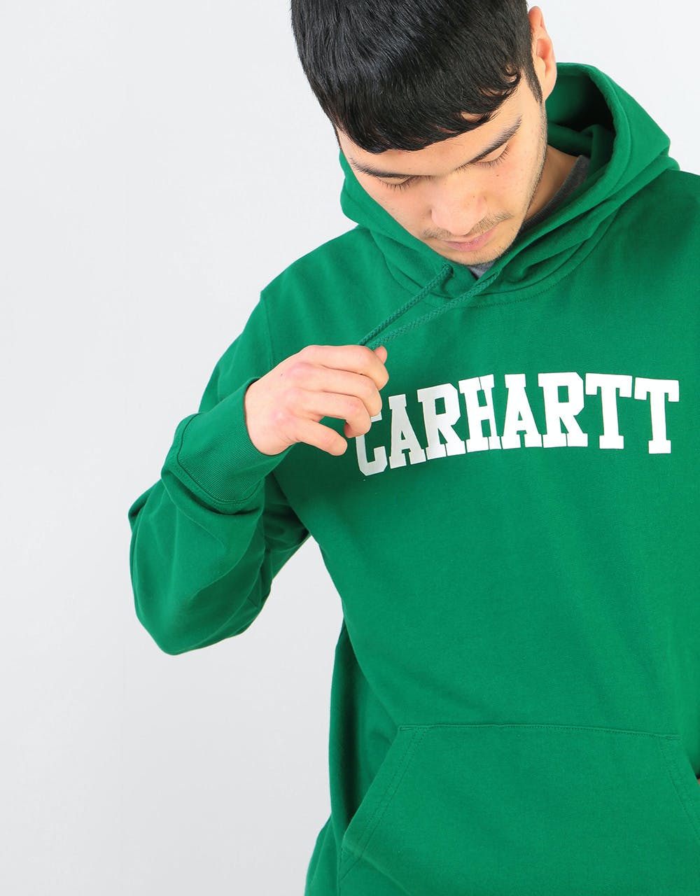 Carhartt WIP Hooded College Sweatshirt - Dragon/White