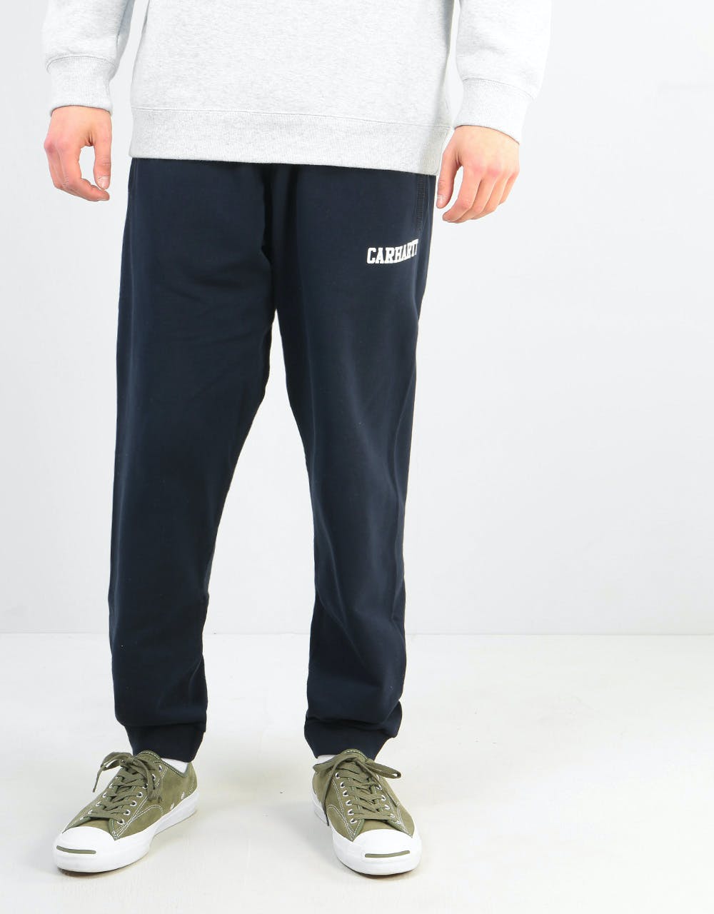 Carhartt WIP College Sweatpants - Dark Navy/White