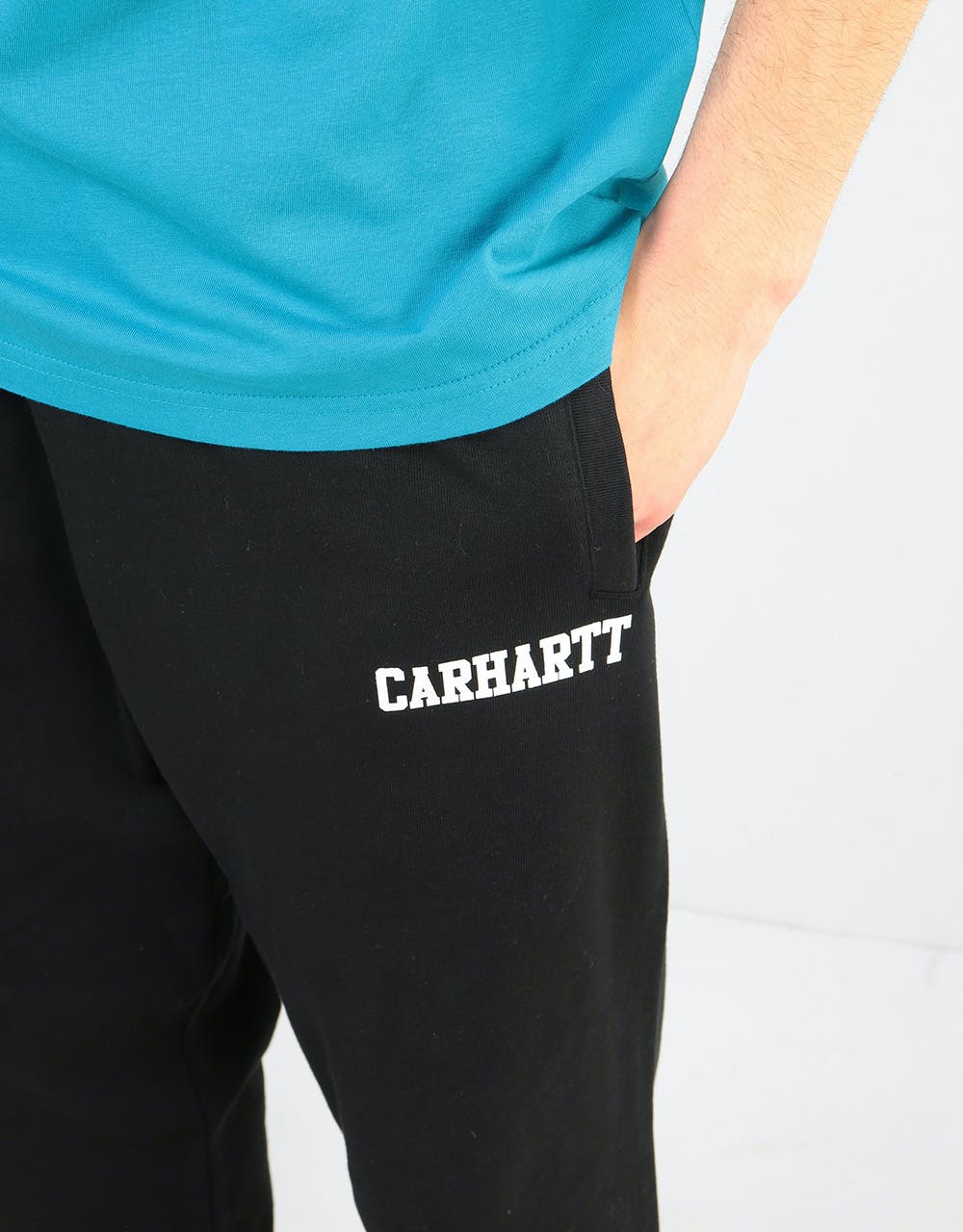 Carhartt WIP College Sweatpants - Black/White