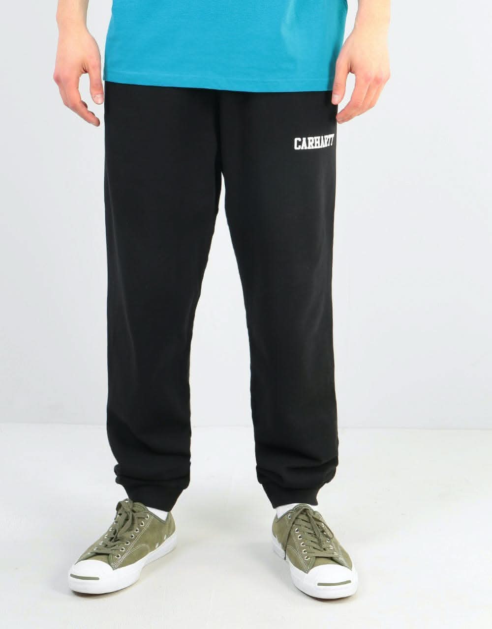 Carhartt WIP College Sweatpants - Black/White
