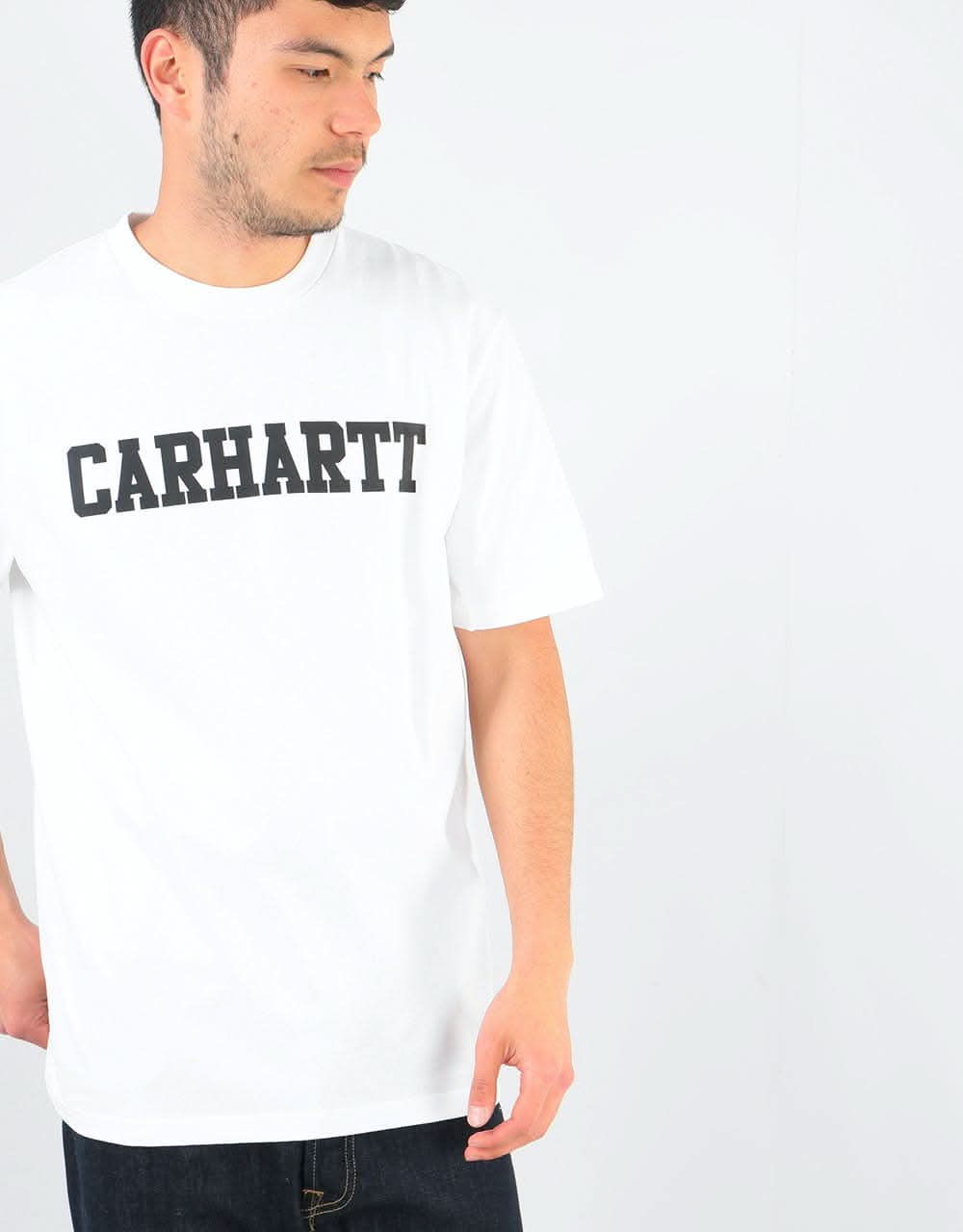 Carhartt WIP S/S College T-Shirt - White/Black