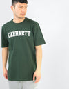 Carhartt WIP S/S College T-Shirt - Loden/White