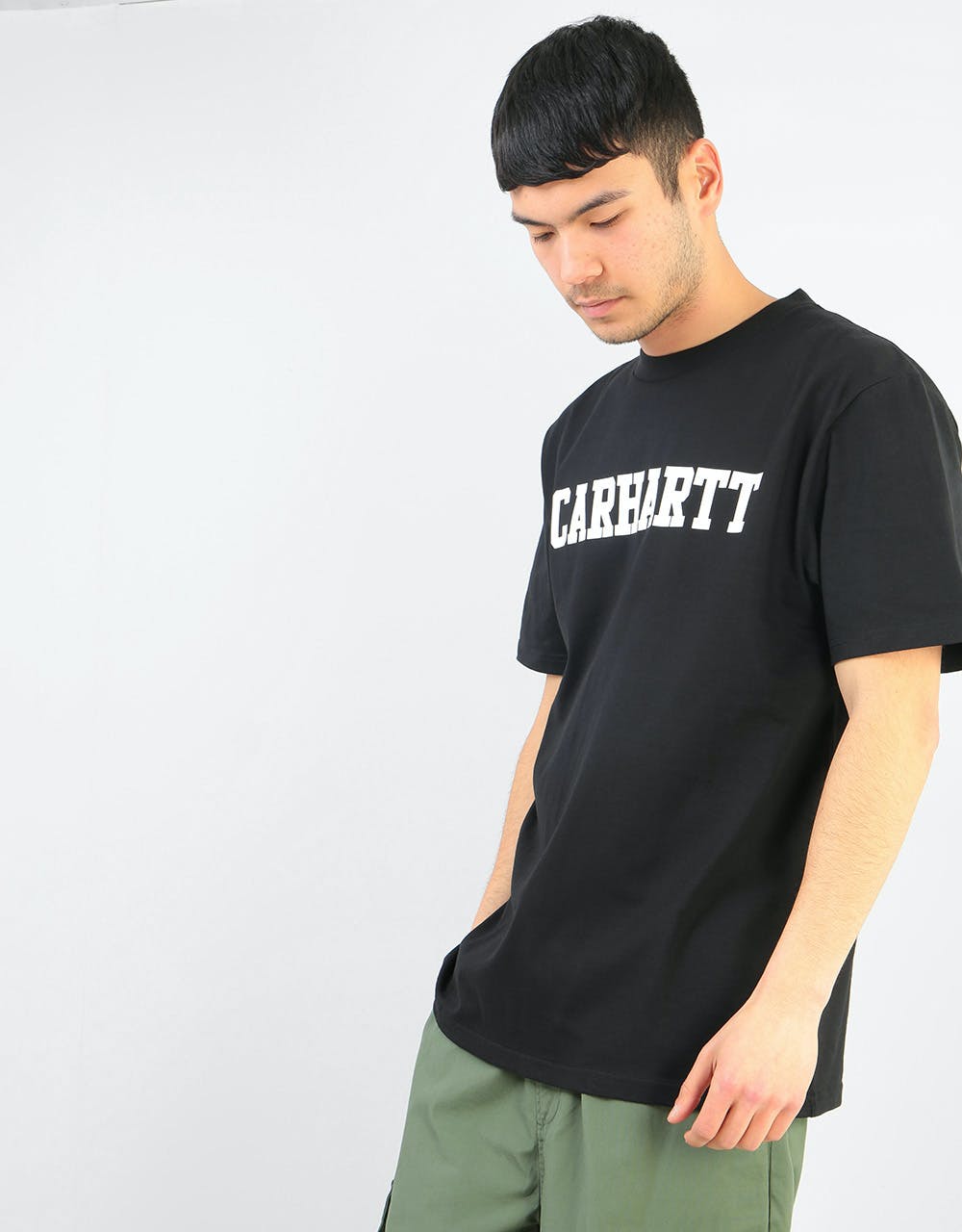 Carhartt WIP S/S College T-Shirt - Black/White