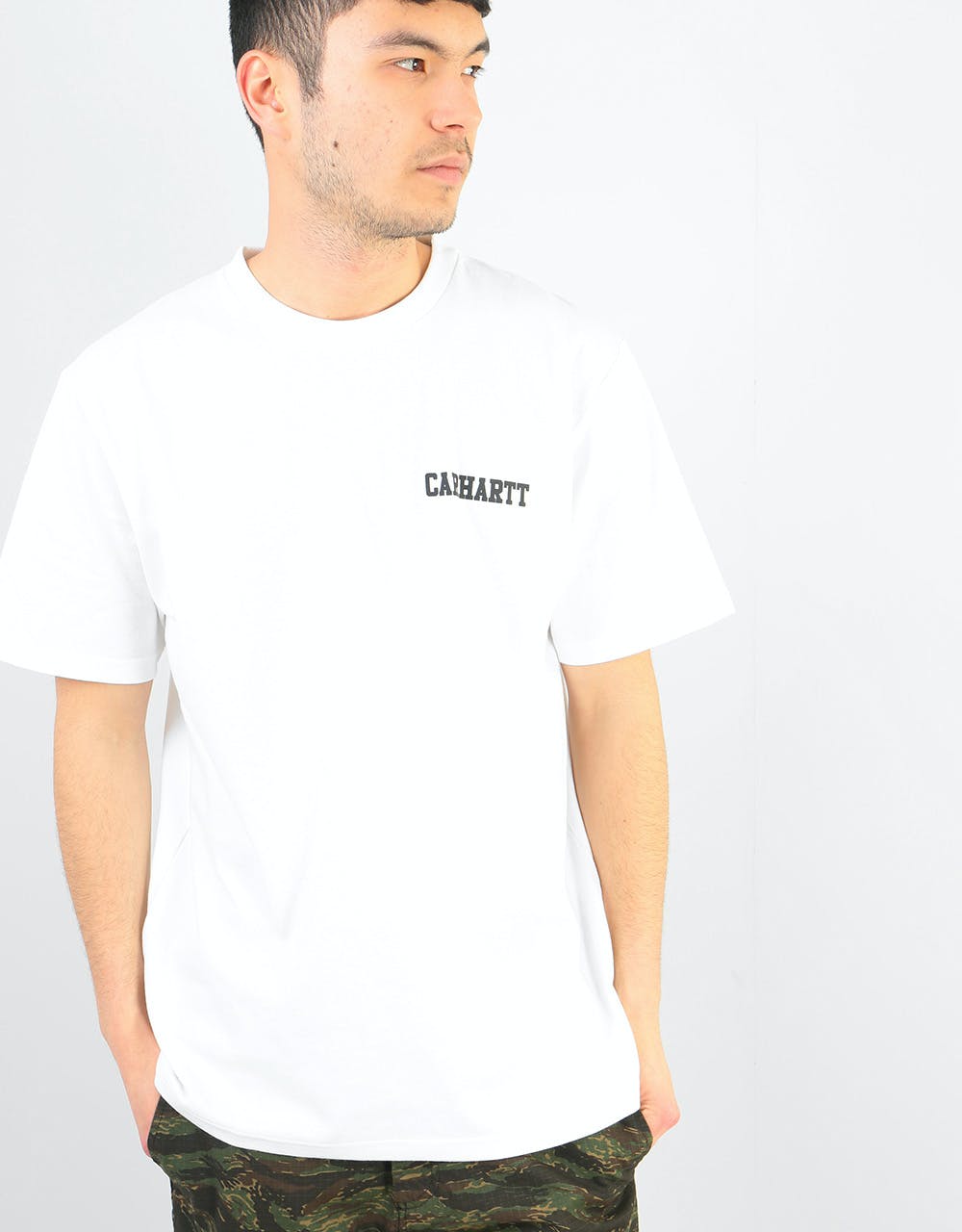 Carhartt WIP S/S College Script T-Shirt - White/Black