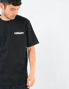 Carhartt WIP S/S College Script T-Shirt - Black White