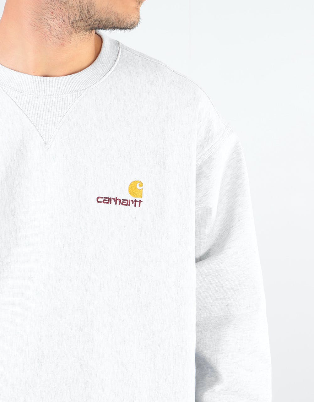 Carhartt WIP American Script Sweatshirt - Ash Heather