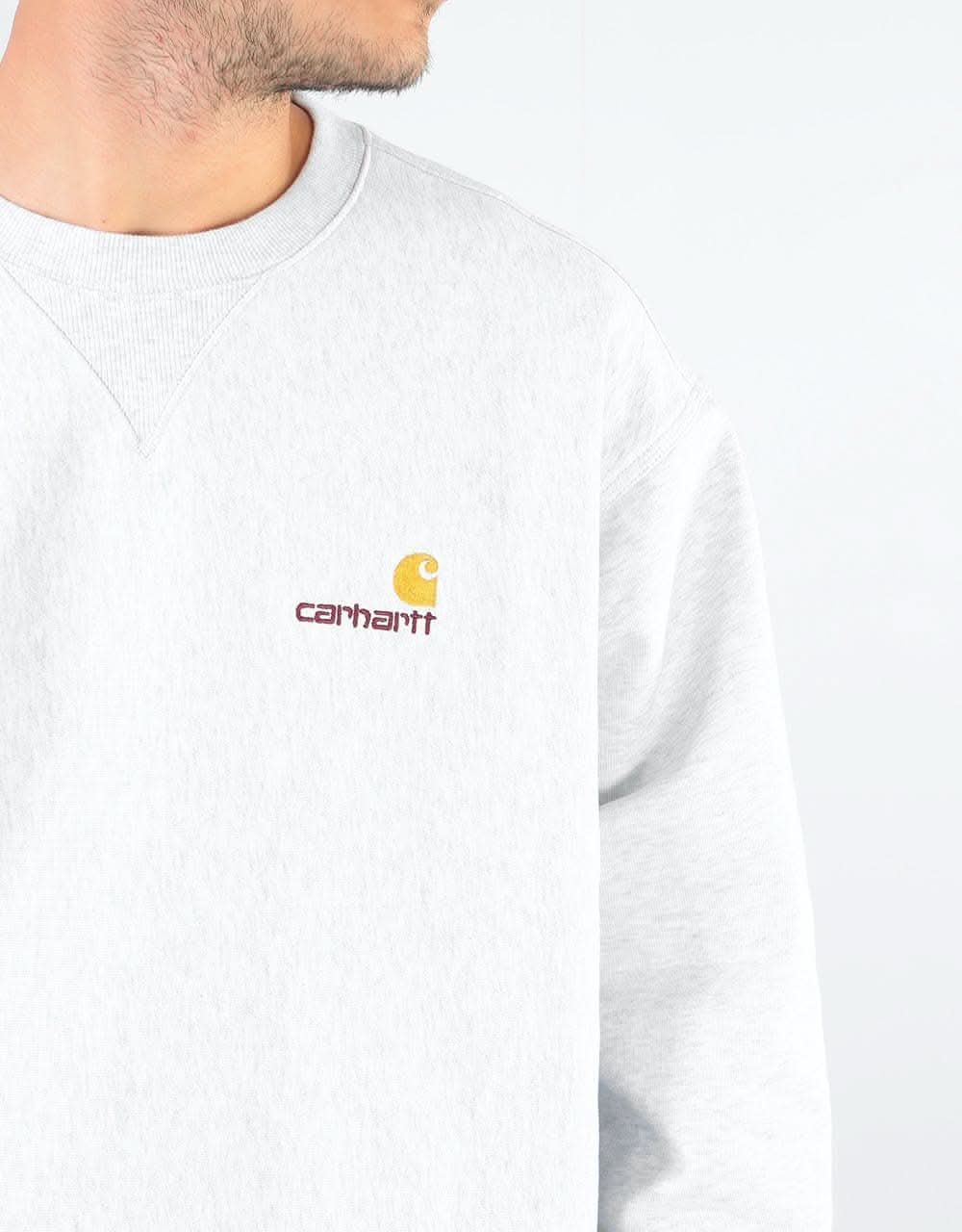 Carhartt WIP American Script Sweatshirt - Ash Heather