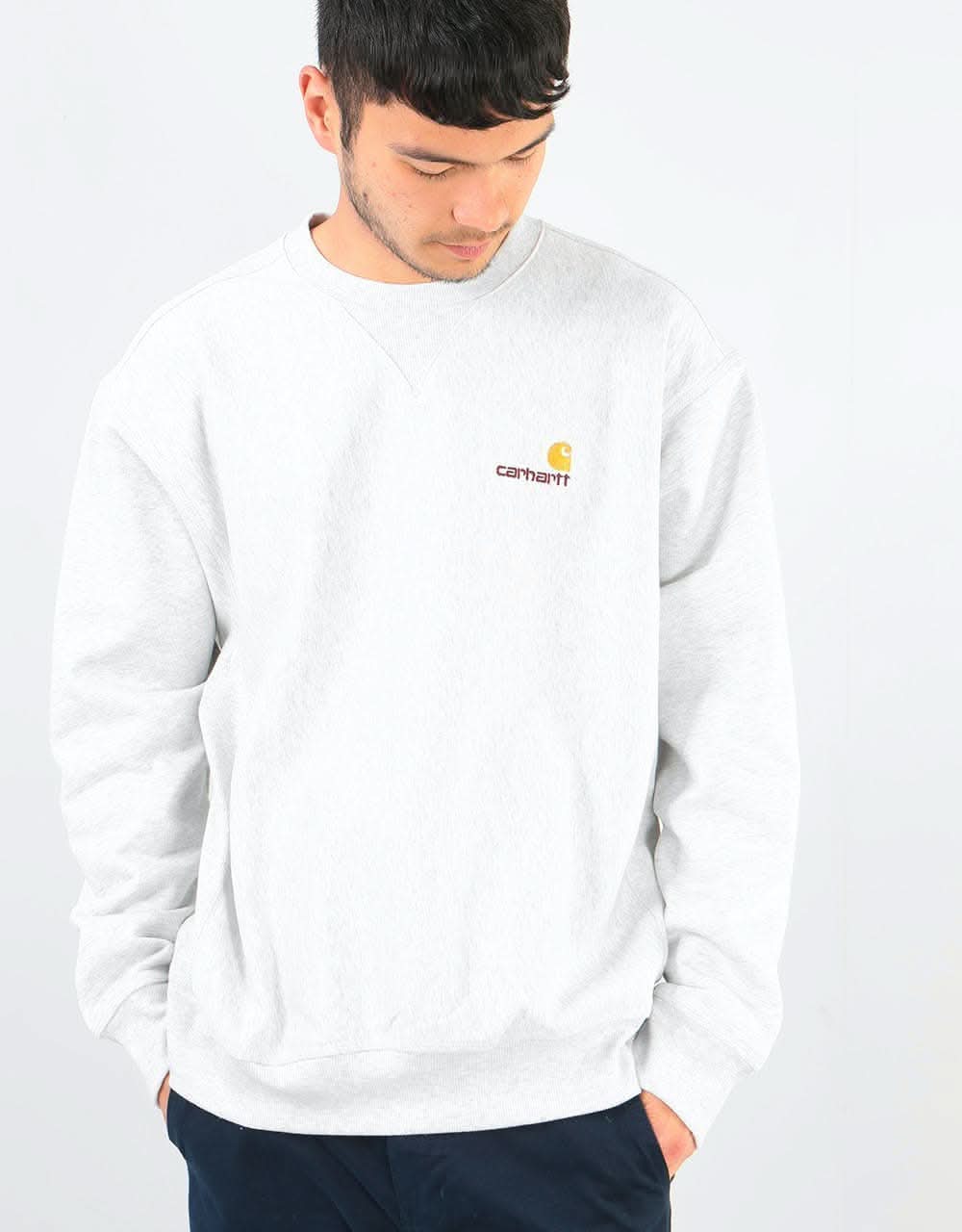 Carhartt WIP American Script Sweatshirt - Ash Heather
