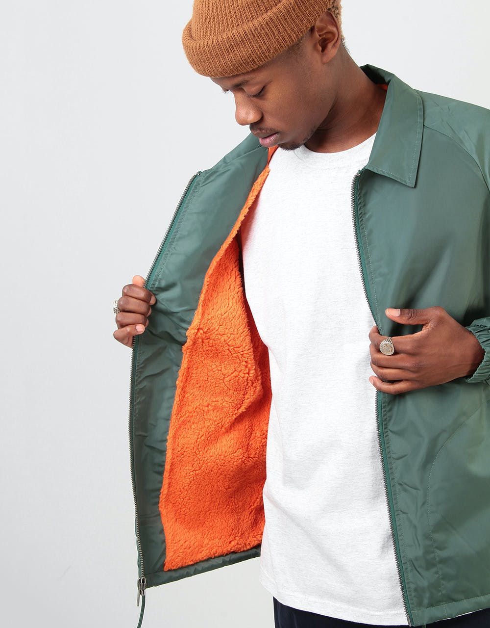 Brixton Claxton Collar Sherpa Jacket - Emerald