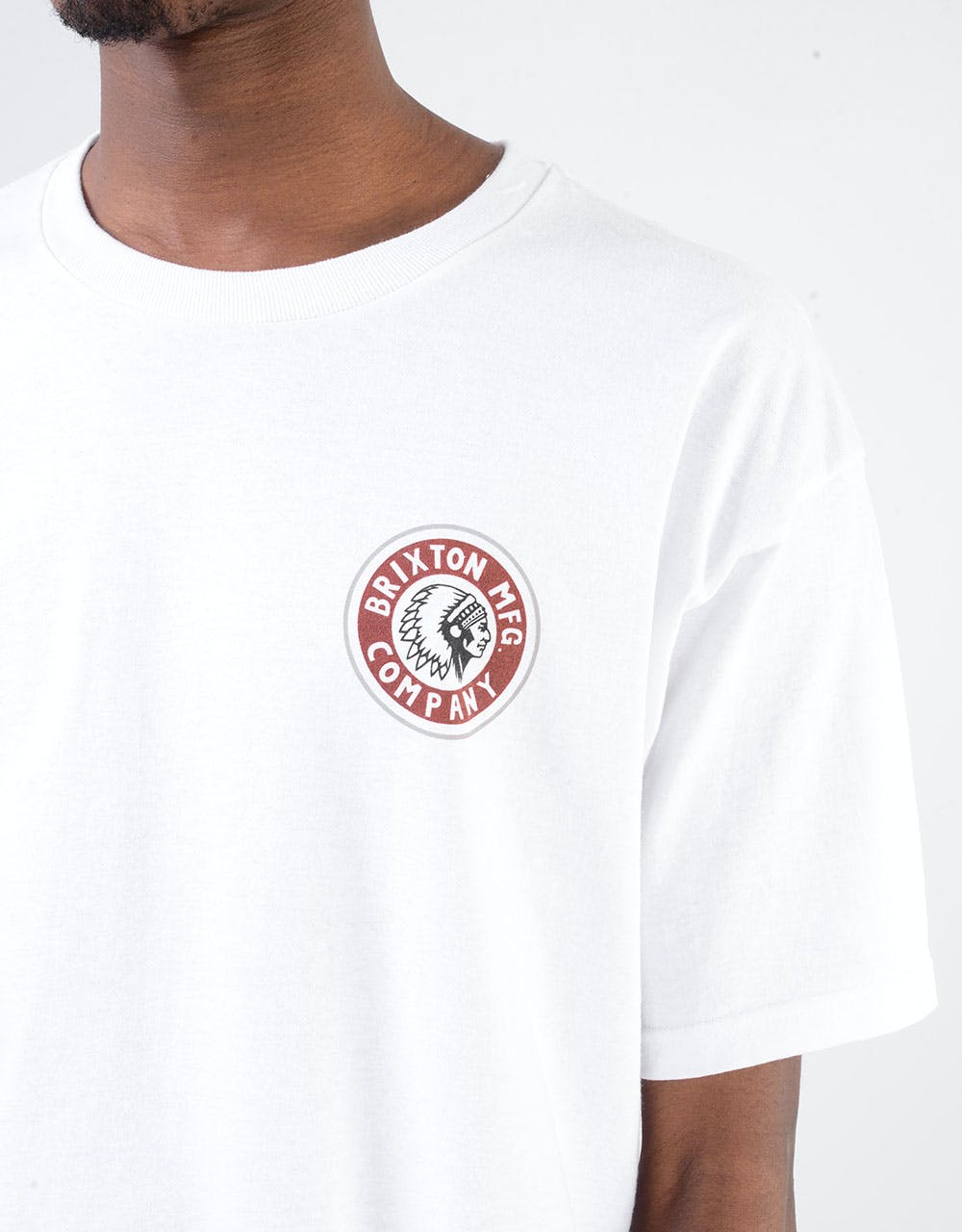 Brixton Rival II T-Shirt - White/Cardinal