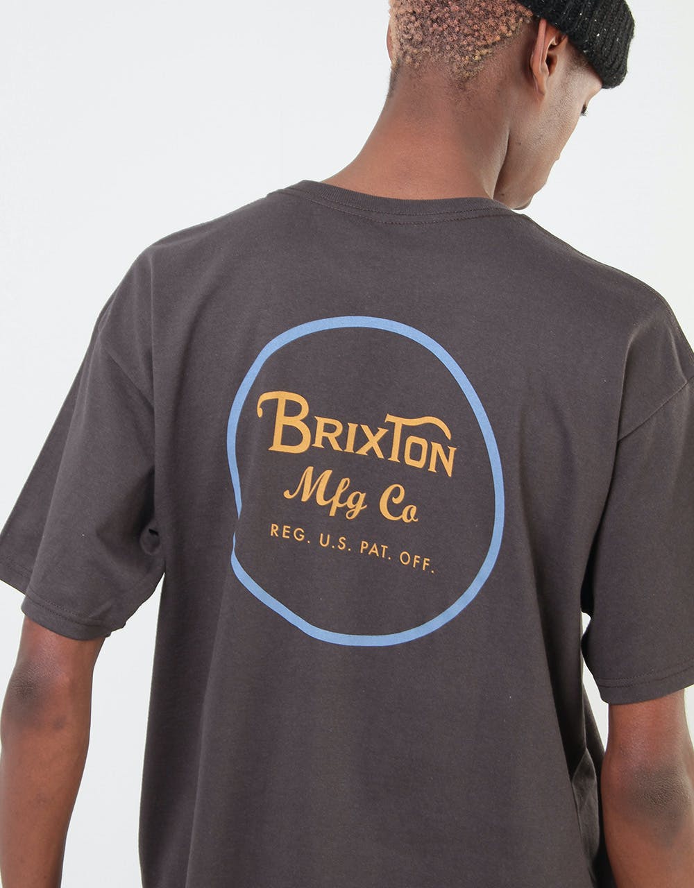 Brixton Wheeler II T-Shirt - Washed Black/Blue