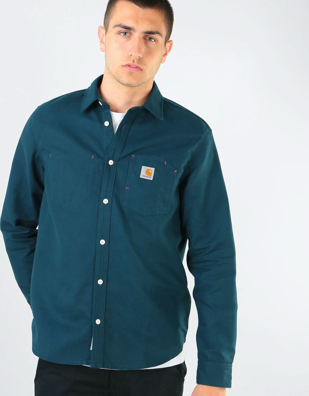 Carhartt WIP L/S Tony Shirt - Duck Blue