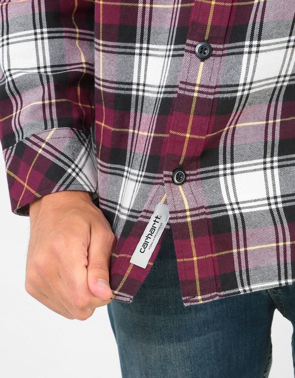 Carhartt WIP L/S Bostwick Shirt - Bostwick Check/Merlot