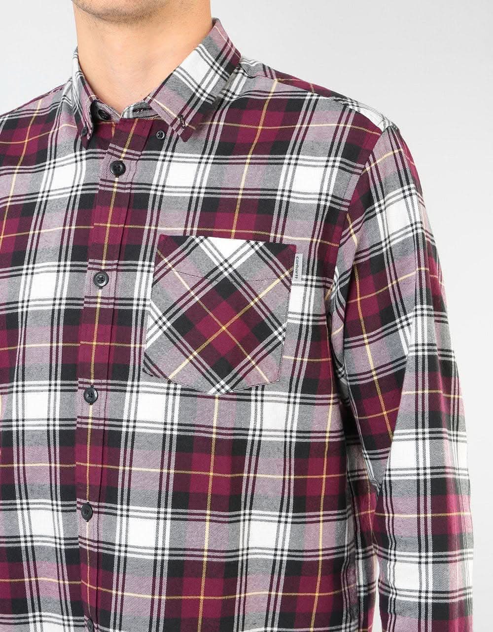 Carhartt WIP L/S Bostwick Shirt - Bostwick Check/Merlot