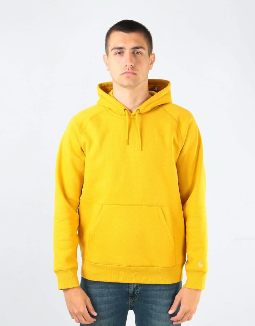 Carhartt WIP Hooded Chase Sweatshirt - Colza/Gold