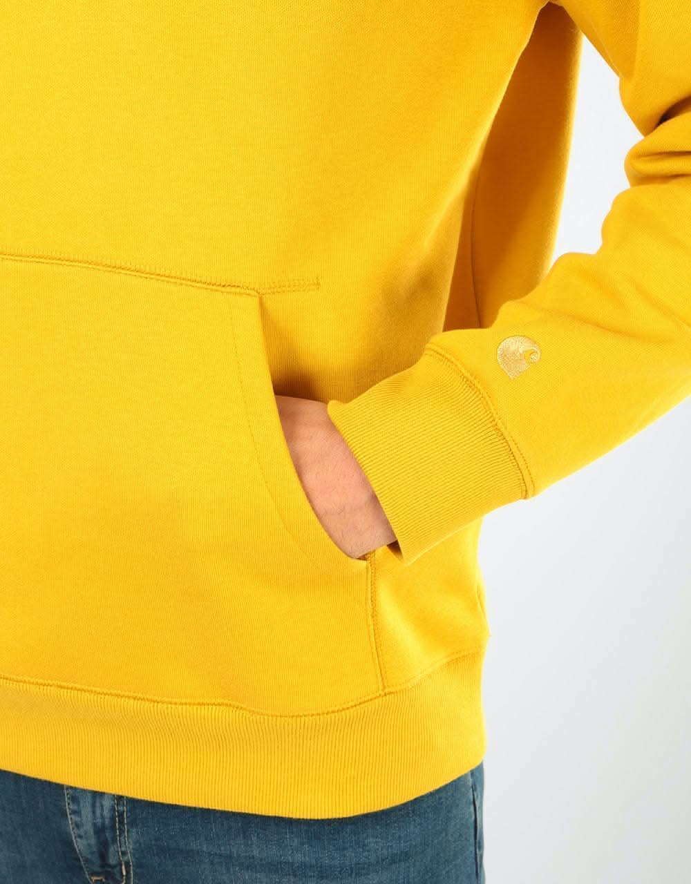 Carhartt WIP Hooded Chase Sweatshirt - Colza/Gold
