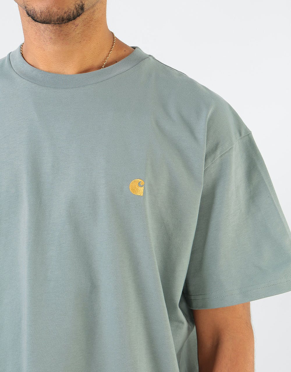 Carhartt WIP S/S Chase T-Shirt - Cloudy/Gold