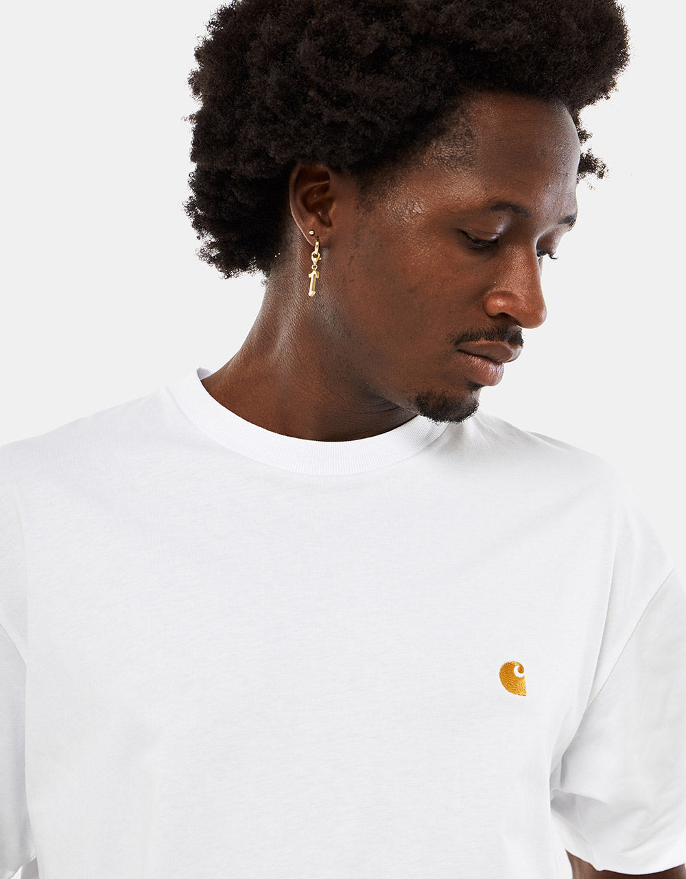 Carhartt WIP Chase T-Shirt - White/Gold