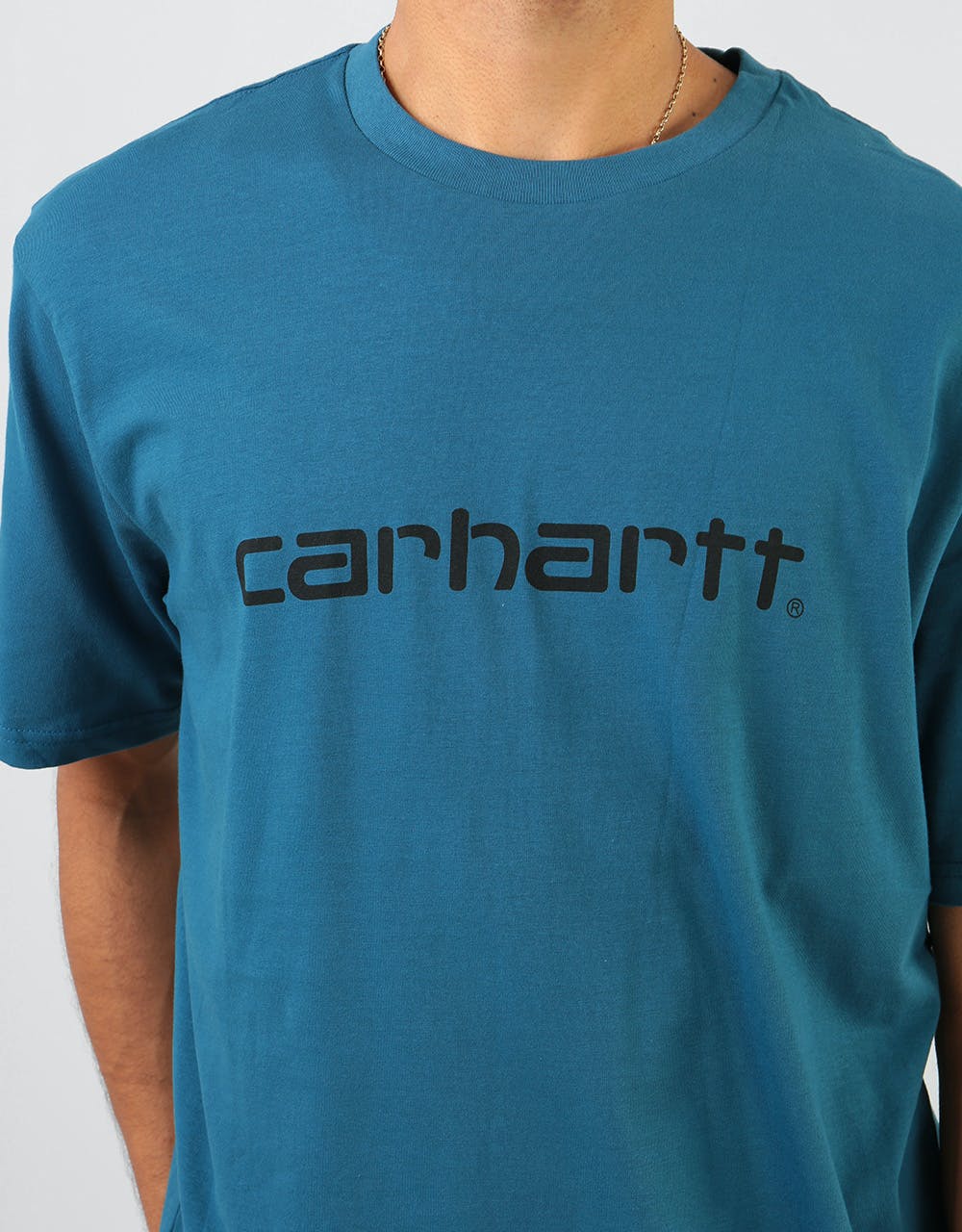Carhartt WIP S/S Script T-Shirt - Prussian Blue
